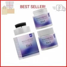 GELLAKTIK Nail Polish Remover Pot, 2 Pack Acetone-Free Sponge Soaker with Lid, 5