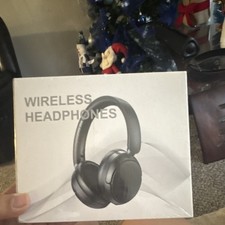 Bluetooth Over-Ear Headphones Black Wireless Double Earpiece Headband