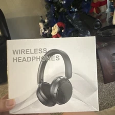 Bluetooth Over-Ear Headphones Black Wireless Double Earpiece Headband