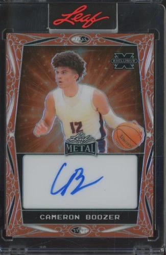 2024 Leaf Metal Prismatic Orange Cameron Boozer 22/49 Auto Autograph