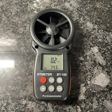 BTMETER BT-100 Digital Handheld Anemometer Wind Speed Temp Meter READ