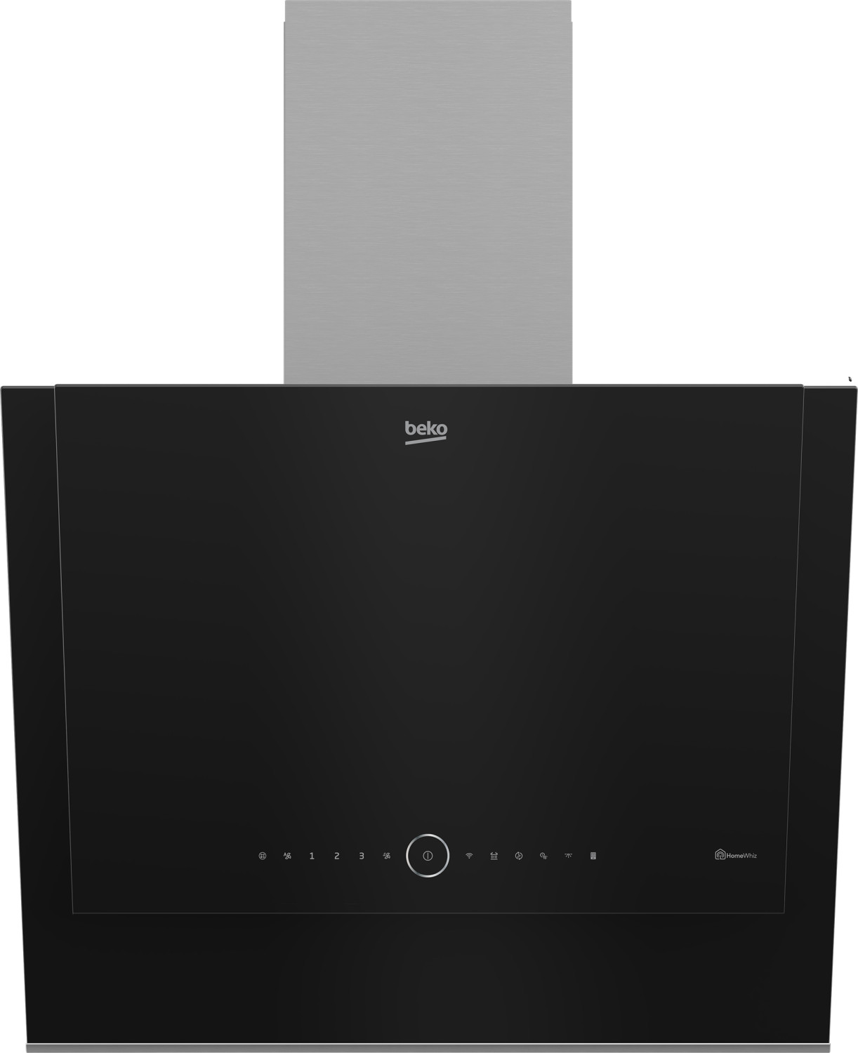Hotte aspirante Beko BHCB67841BBHSI murale connectee verre noir 60 cm