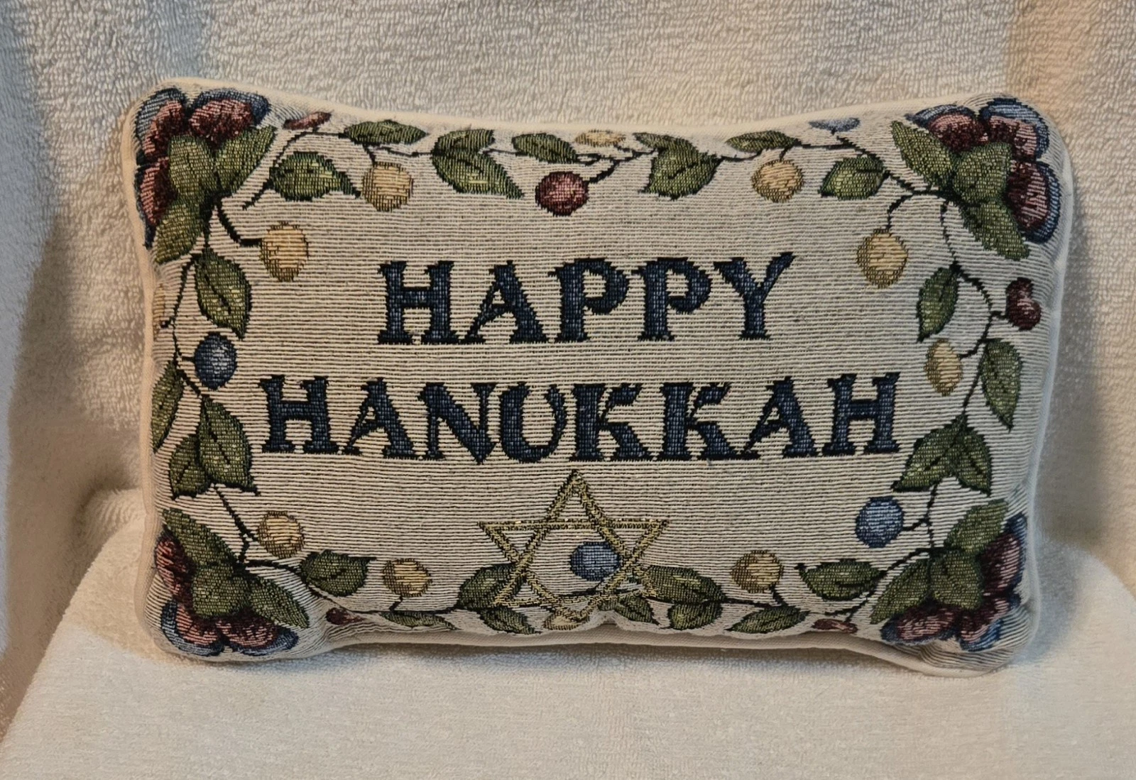 Happy Hanukkah Throw Pillow