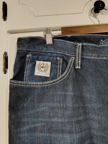 Cinch Relaxed Straight Jeans Mens 40x32 Blue Denim White Label Western Cowboy - Picture 2 of 9