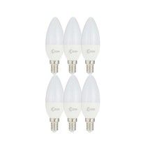 Levin E14 LED Candle Bulbs 6W Cool White 6500K Pack of 6 | 6500k
