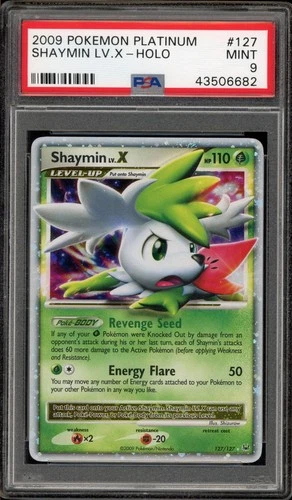 Pokemon Shaymin LV.X Holo Platinum 127/127 PSA 9 Mint