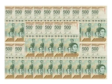 VENEZUELA 500 DIGITALES 2023 Qty 25 UNC 500 million bolivar soberano  New USA