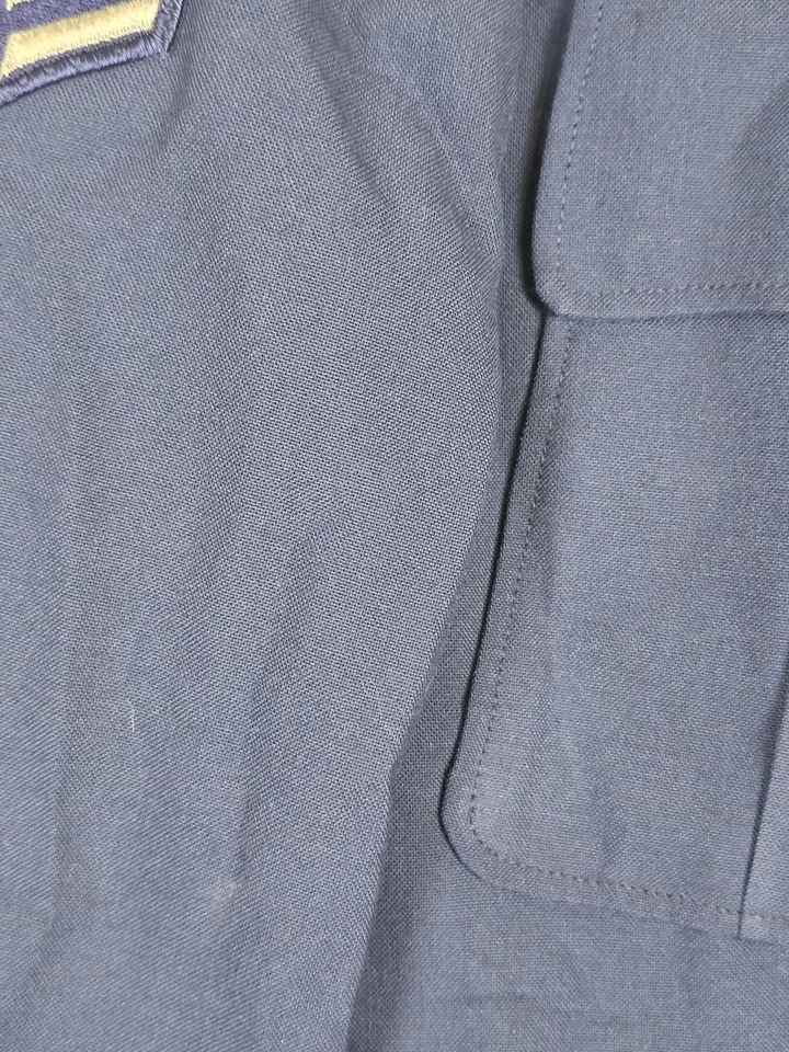 Vintage US Air Force USAF Service Dress Coat Mens 44L Blue Wool Uniform 90s - Image 4 of 4