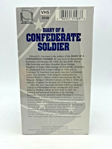 Diary of a Confederate Soldier (VHS,1994,2-Tape Set Collector's Edition, NEW) - Picture 5 of 8