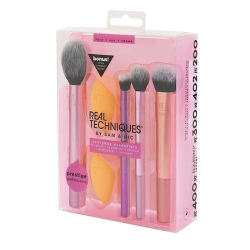 Real Techniques Set di Pennelli per Trucco Everyday Essentials - Kit Spugna per Trucco - Foto 9 di 10
