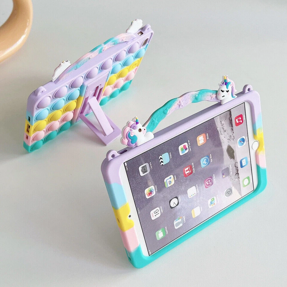 Funda protectora con soporte de burbujas para niños a prueba de golpes para iPad 11º 10º 9º 8º 7º Gen y A16 Foto 3 de 4