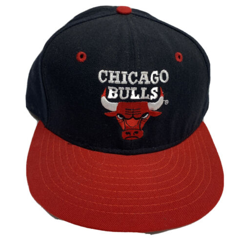 Vintage 90s Chicago Bulls Black NBA Size 7 1/2 New Era Hat Cap | eBay