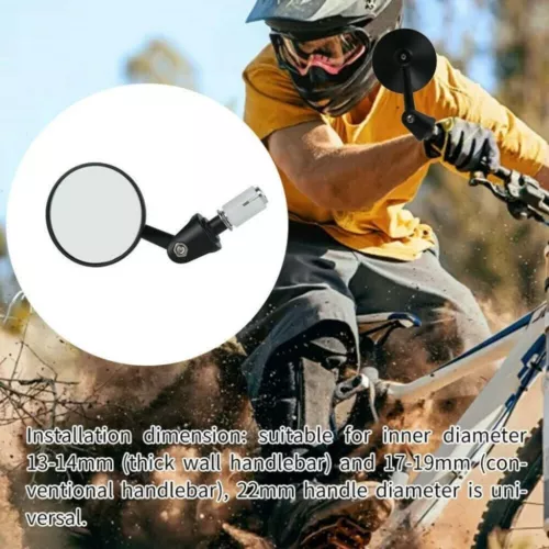 2x Rückspiegel Spiegel Aluminium Fahrrad Motorrad Halter eBike Roller Lenkerende - Bild 10 von 12