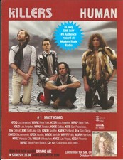 THE KILLERS Rare VINTAGE 2008 Human PROMO TRADE AD Poster for Human MINT USA