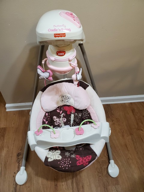 fisher price butterfly cradle n swing
