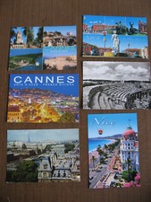France: 6 Postcards, Unused, Cityscapes, Landscapes (J)