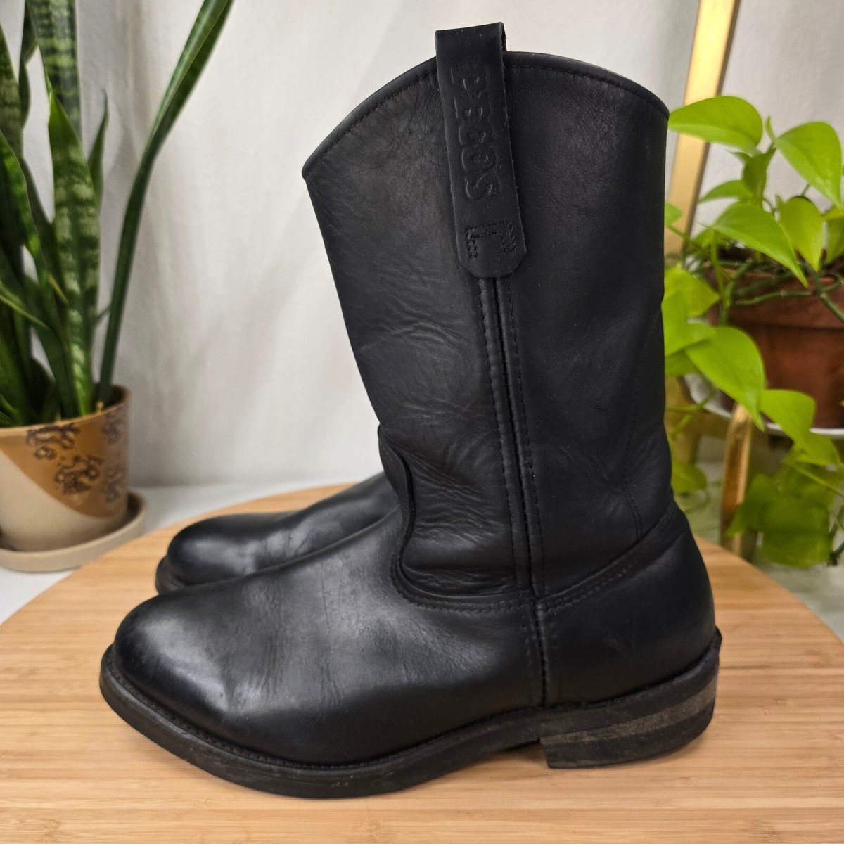VTG Red Wing 1116 Pecos Black Leather Western Cowboy Boots