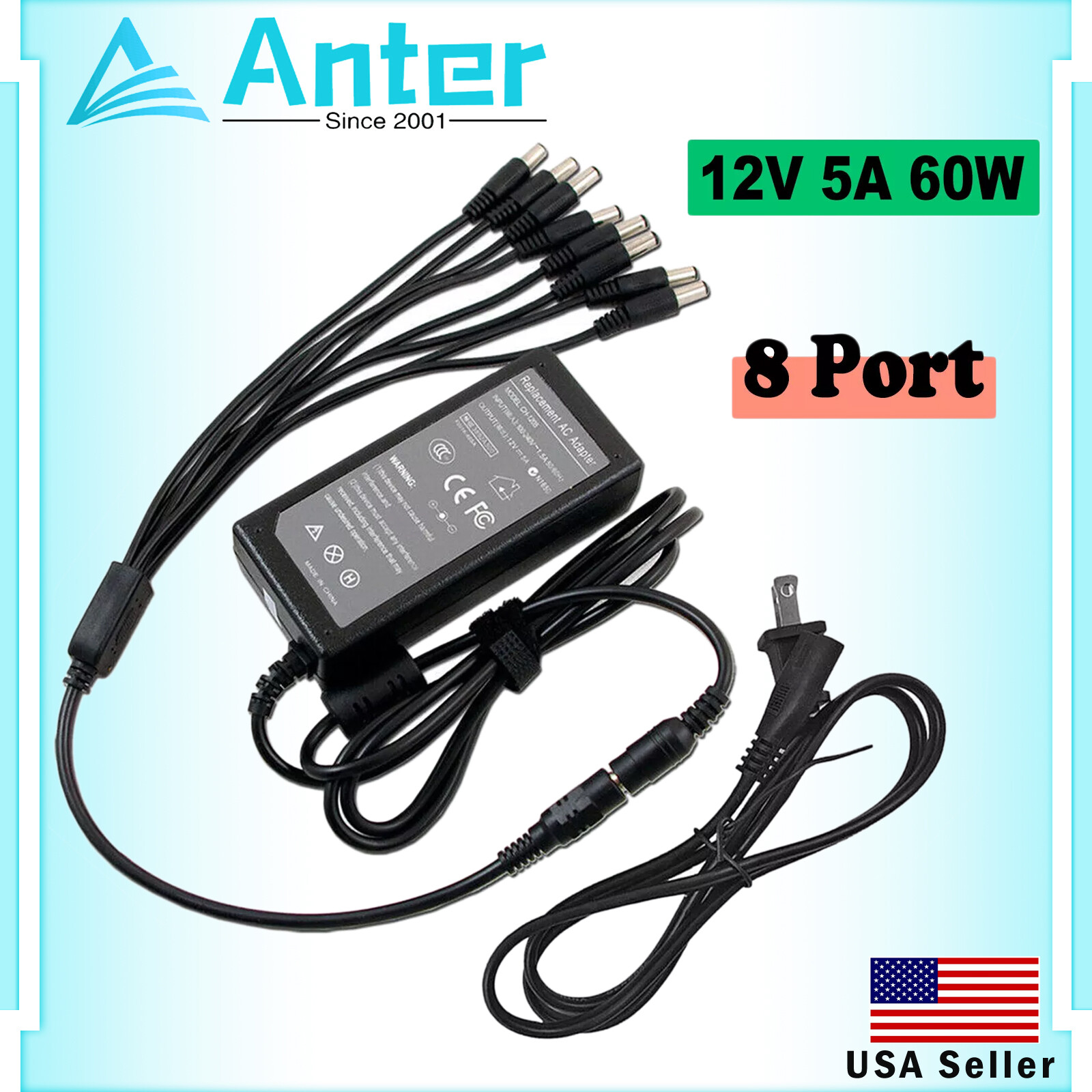 DC 12V 5A Power Supply For CCTV Security Camera DVR 8 Split Swann Lorex Defender