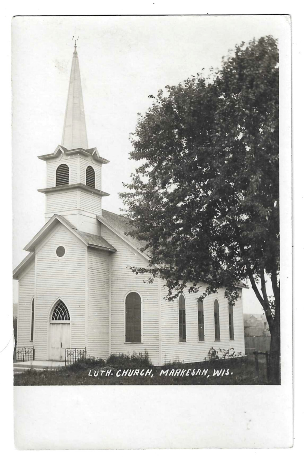 Markesan WI Wisconsin RPPC Postcard Lutheran Church eBay