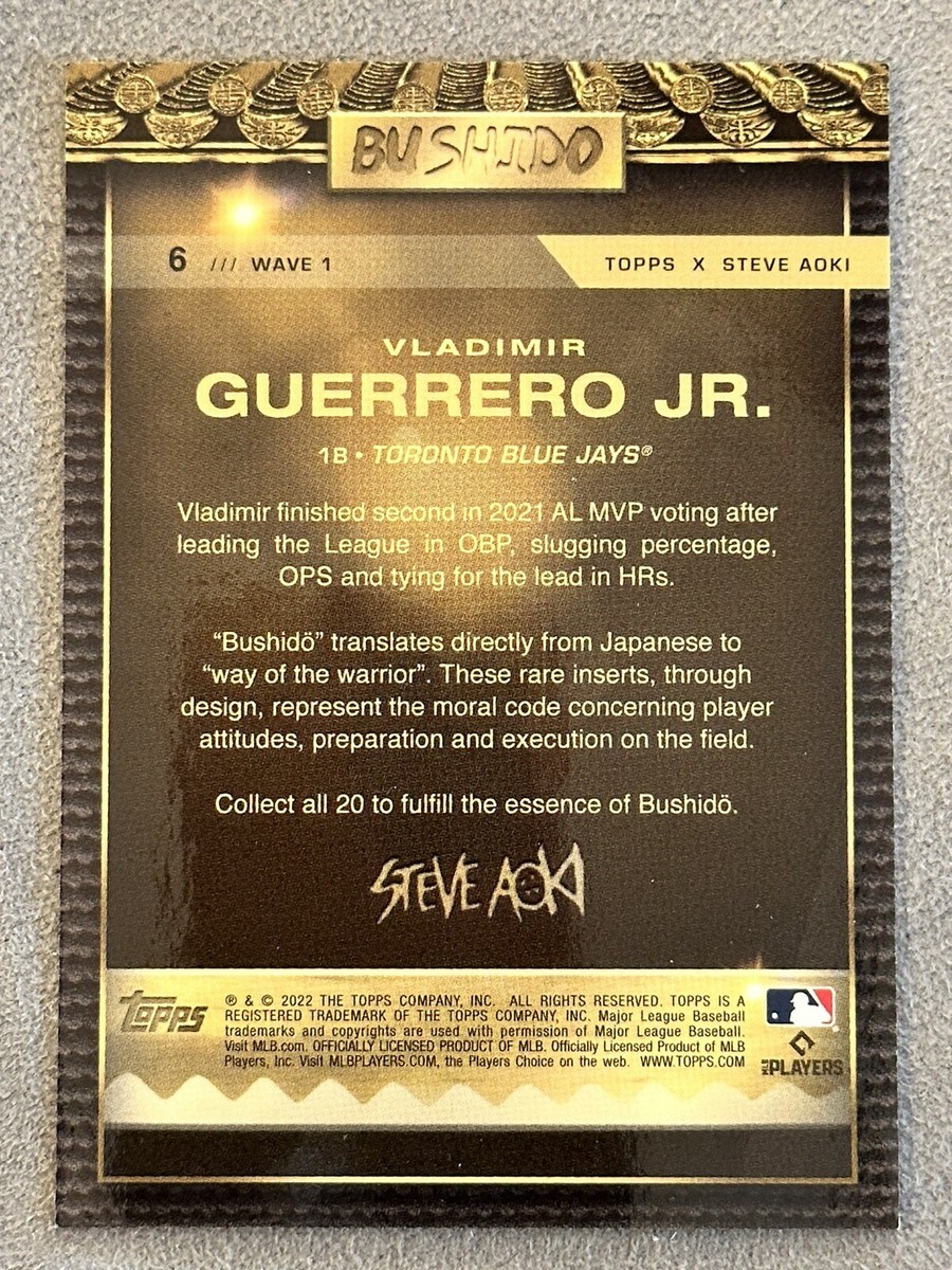 2022 Topps X Steve Aoki Vladimir Guerrero Jr Bushido SSP Insert