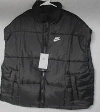 Nike Sportswear Classic Puffer Therma-FIT Oversized Vest Womens Sz Medium Black