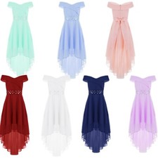 Kinder Mädchen Ballkleid Abschlussball Chiffonkleid Cocktail Kleid Brautjungfer