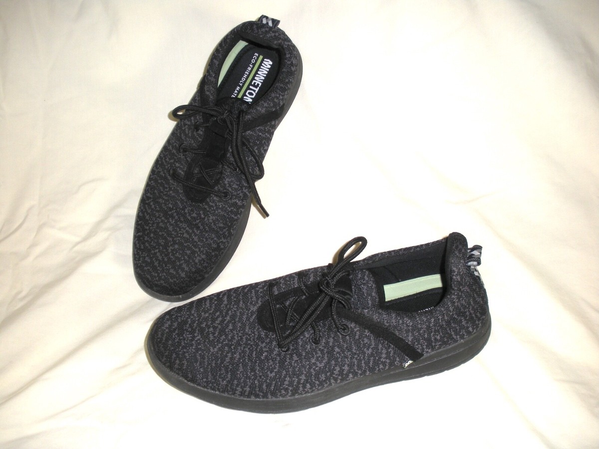 Minnetonka Men\'s Eco Anew Shoes Size 13 Black Lace Up Comfort Sneakers Minnetonka ECO Anew recycled women main image 4