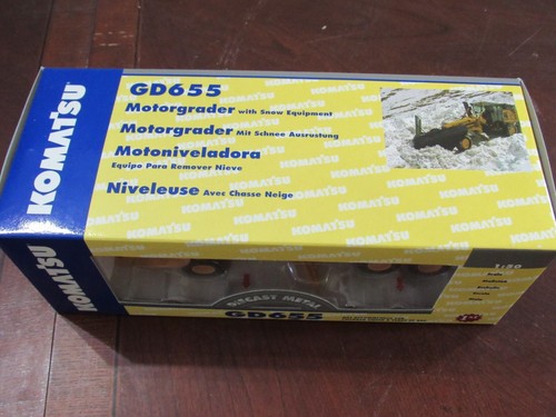 FIRST GEAR 1/50 KOMATSU IOWA GD655 MOTORGRADER W/SNOW EQUIPMENT - NIB - Picture 5 of 10