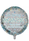 Luxury foil Balloons In Loving Memory Blue Round Shape  Memorial Funeral Balloon