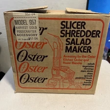 Oster Kitchen Center Salad Maker 957 Shredder Slicer French Fry Blades More 954