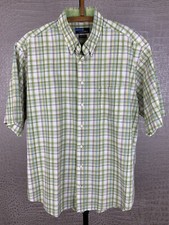SACHS Herren L 41-42 Hemd Shirt grün blau rot kariert kurzarm 100% Baumwolle 6B7