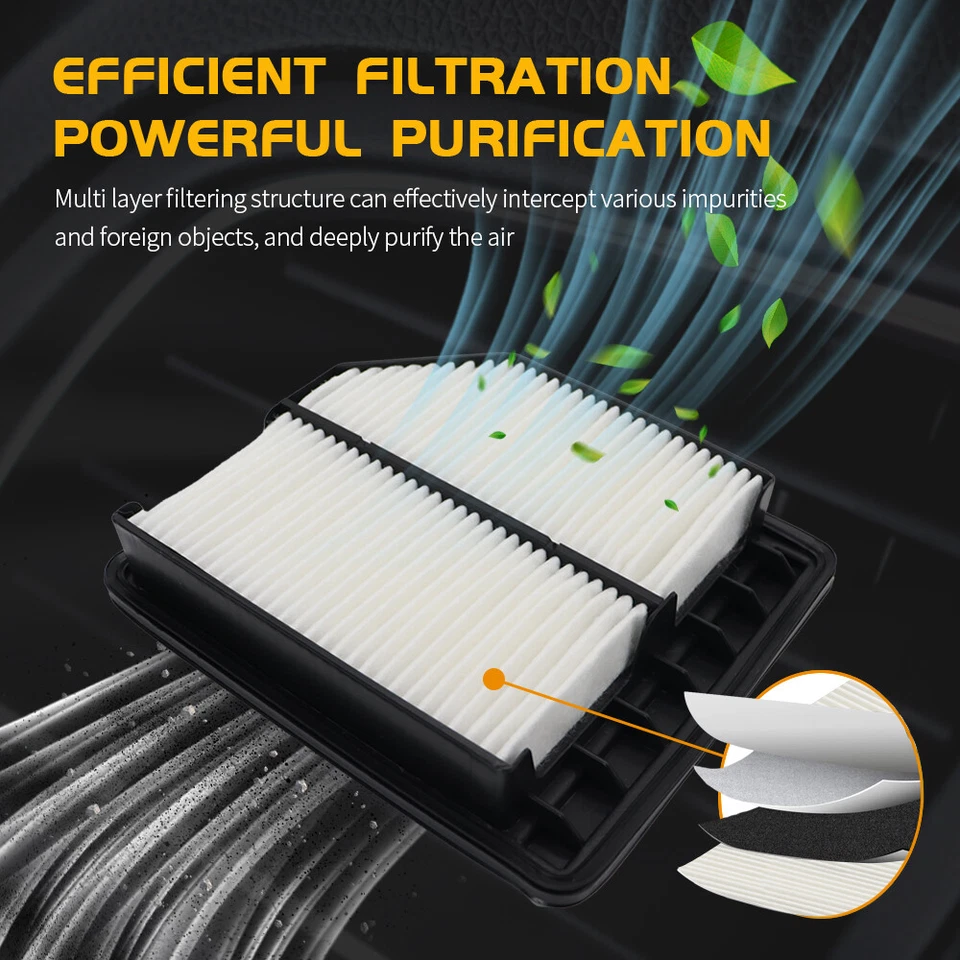 2x Filtro de Ar do Motor para Chevy Malibu Corvette Buick Century Regal Pontiac Aztek - Imagem 4 de 4