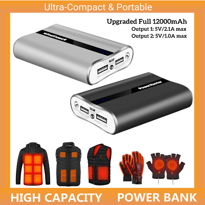 12000mAh Heating Vest Battery Battery Pack for Heated Vest Heat Jacket Gloves