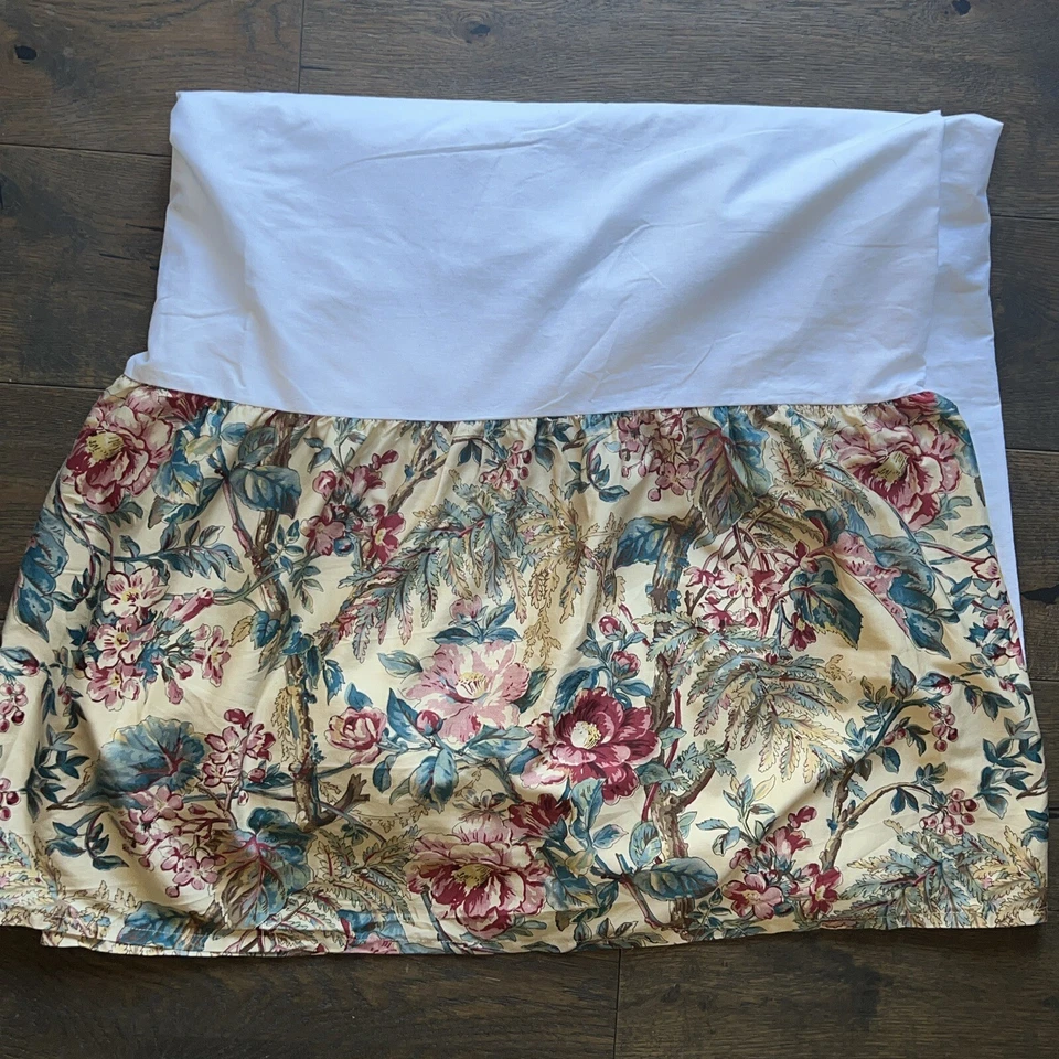 Falda De Colección Ralph Lauren Hogar Cama-Tánger REINA Algodón Satén-17" Polvo Volantes Foto 3 de 4