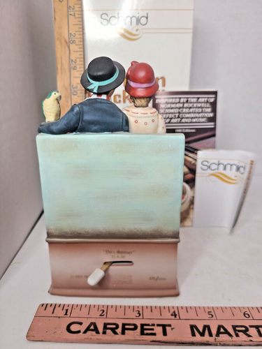 Schmid Norman Rockwell Music Box The Yarn Spinner Sunrise Sunset Ltd Ed 810/2500 - Picture 3 of 7