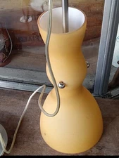 Vintage Mid Century MCM Hanging Swag Lamp, Ceramic, Cream 