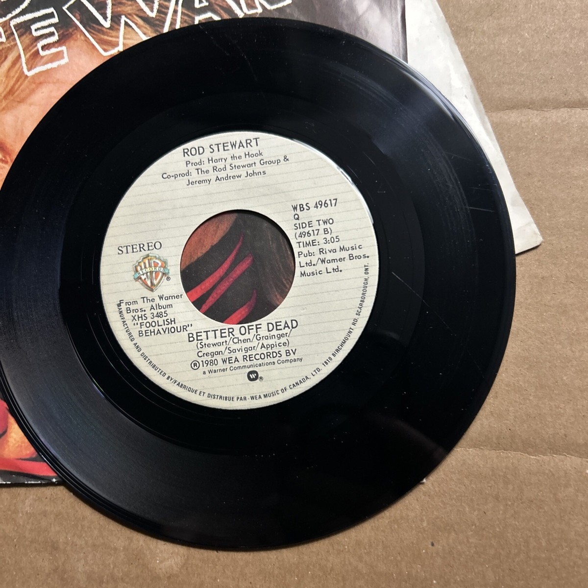 Rod Stewart Passion/Better Off Dead 1980 WEA Records Picture