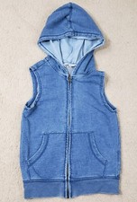 H M Boys Hooded Light Vest Size 4-6 zipper