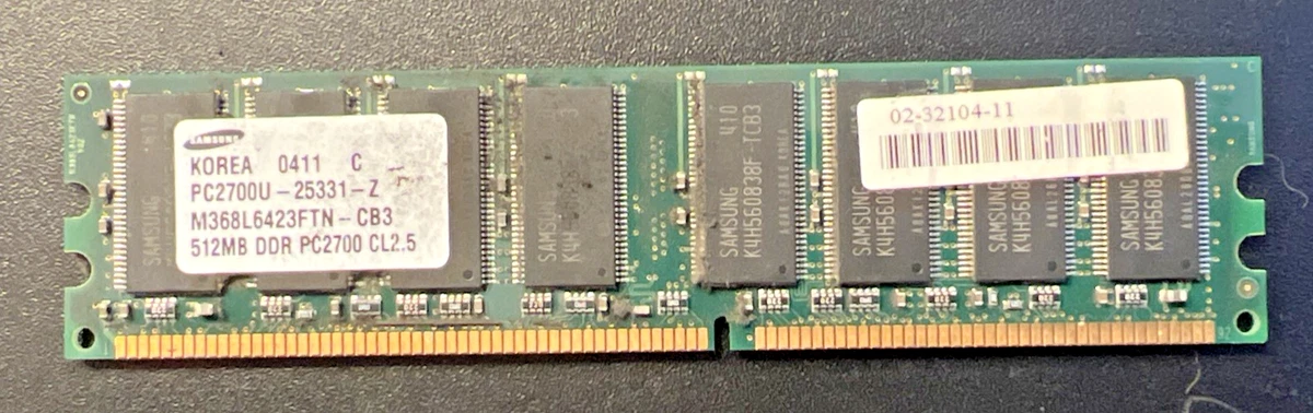 Samsung PC-2700 (DDR-333) Bus Speed Computer RAM 512 MB Capacity
