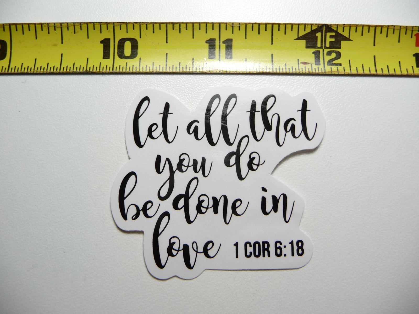 Inspirational Corinthians Love Decal Sticker Glossy Finish