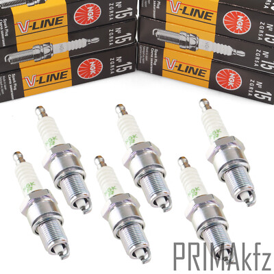 6x NGK Zündkerzen ZGR5A 2941 V-LINE 15 für Bmw 3er E30 5er E28 E34 6er E24 7er