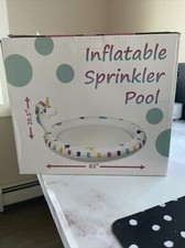 inflatable sprinkler pool unicorn