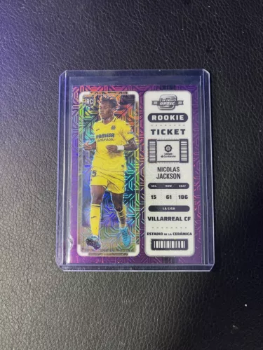 2022-23 Chronicles Contenders Optic Rookie Nicolas Jackson Purple Mojo Prizm 300