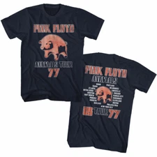 Pink Floyd Animals Tour 77 Double Sided Men's T Shirt Psychedelic Music Merch