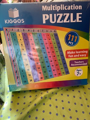 Kiggos Multiplication Puzzle Make Learning Easy & Fun 111 Pcs - Age 7+ New