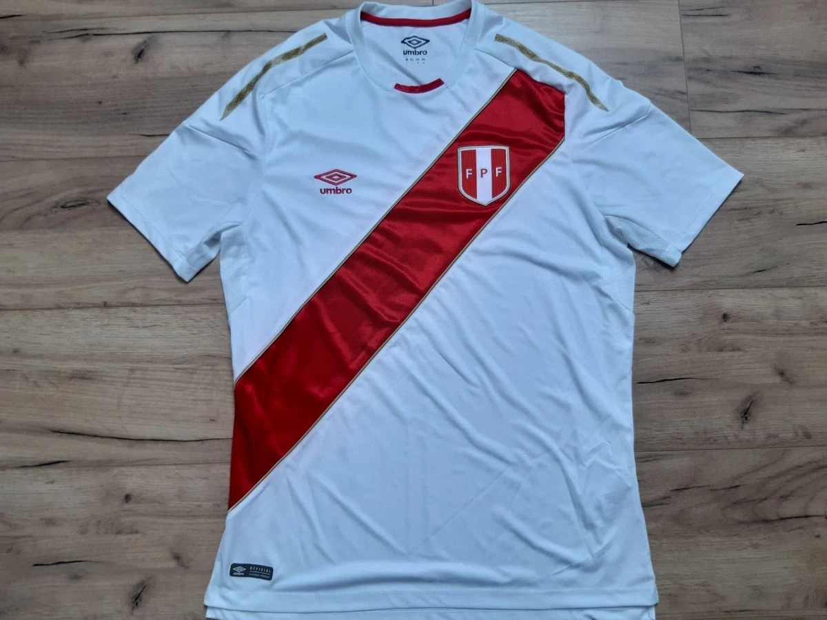 PERU' UMBRO RED JERSEY AWAY AS PICTURED SIZE LARGE UMBRO