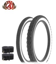 SCHWINN STYLE WHITEWALL SLICK 20 X 1.75 S2 W/ 20 X 2.125 S2 KNOBBY TIRE W/TUBES.