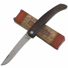 Rough Ryder Brown Wood Handle Slip Joint Folding Pocket Knife RR2700