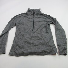 Eddie Bauer Sweater Womens Large Long Sleeve High Neck 1/4 Zip Casual