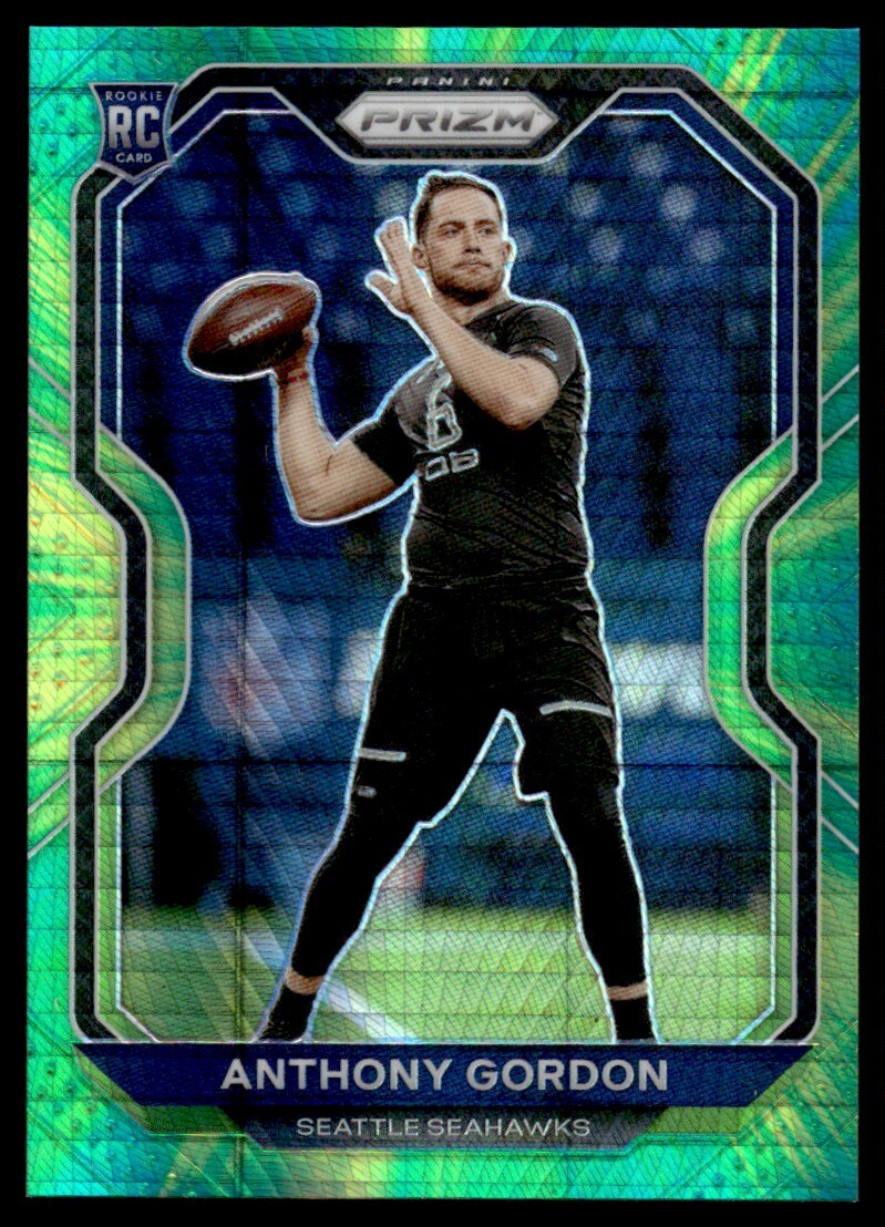 2020 Panini PrizmGreen Hyper Anthony Gordon Rookie 086/175 Seattle